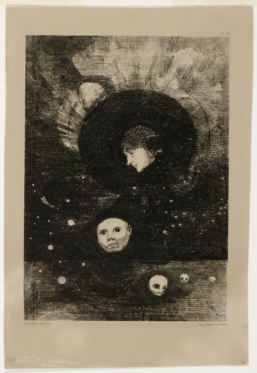 Groning, tallrik två från In Dreams av Odilon Redon