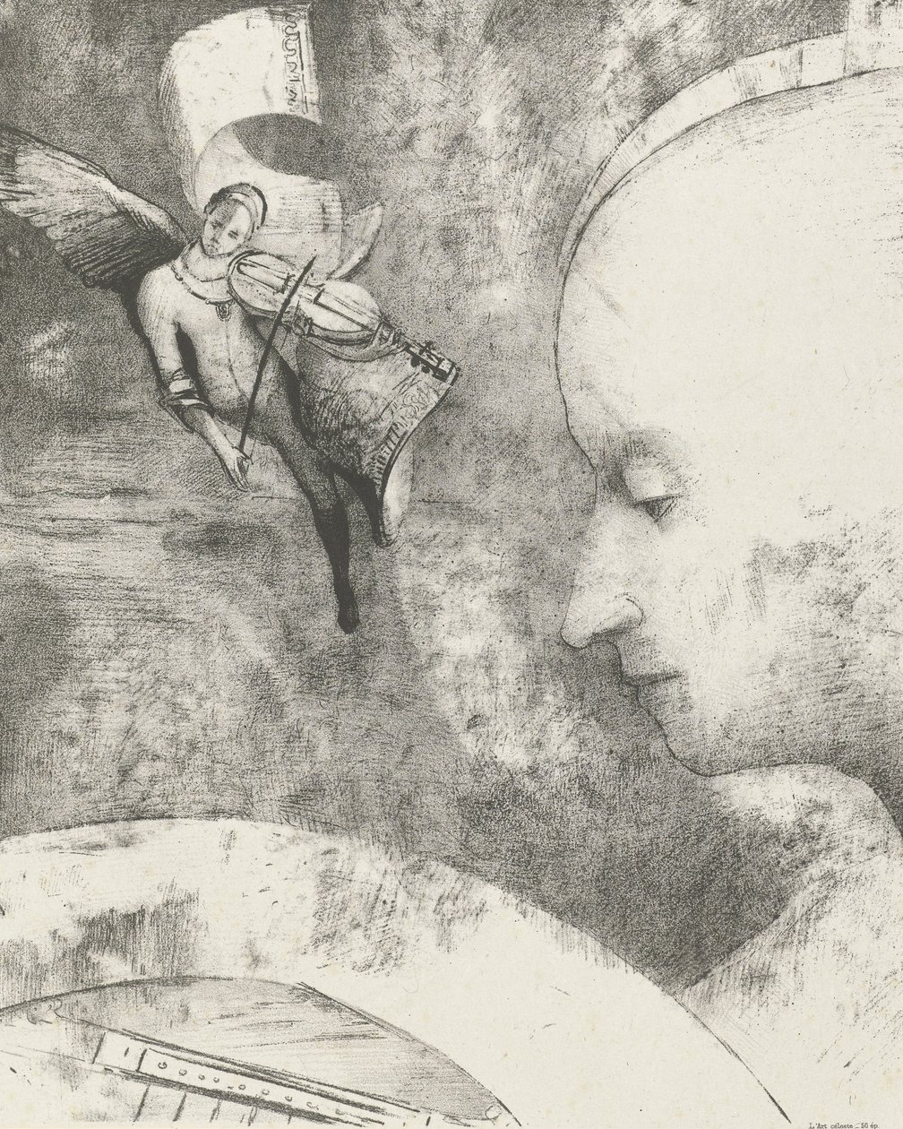 Heavenly Art, 1894 (tryck) av Odilon Redon