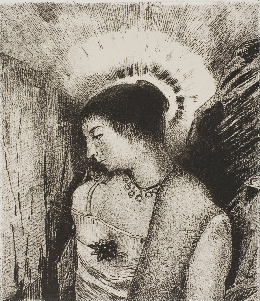 Här är den goda gudinnan, bergens Idaean Mother, skylt 15 av 24 av Odilon Redon
