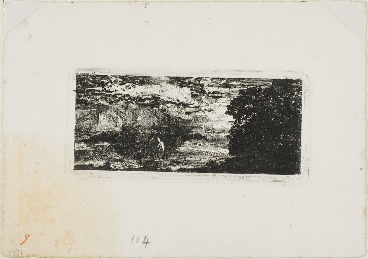 Ryttare under en stormig himmel av Odilon Redon