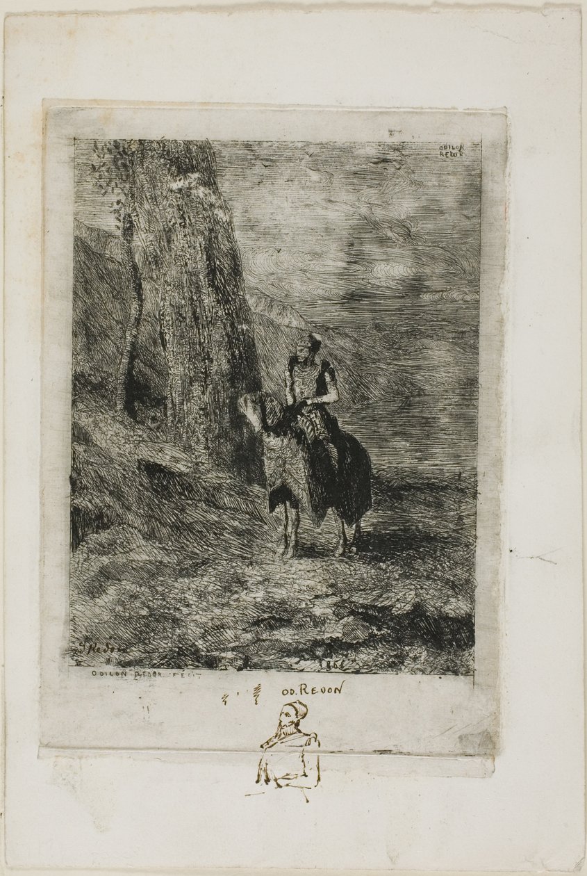 Ryttare som väntar av Odilon Redon