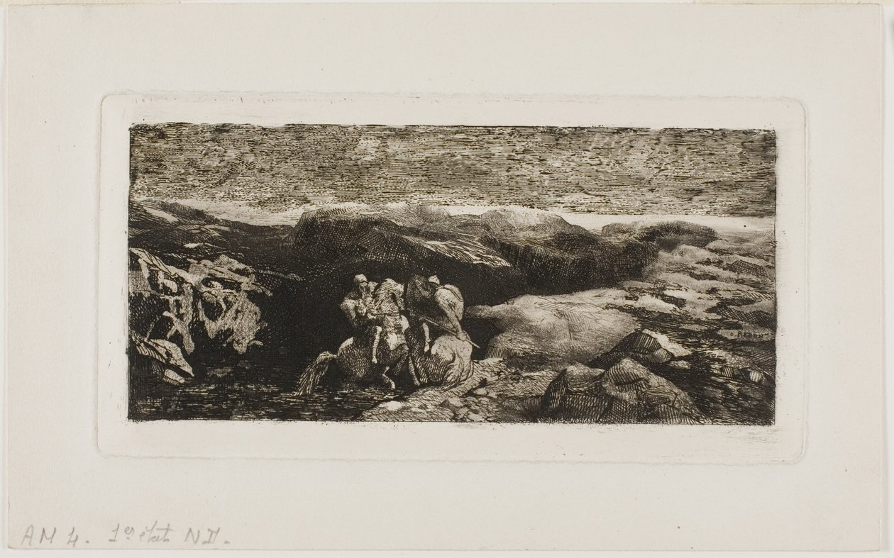 Ryttare i strid av Odilon Redon