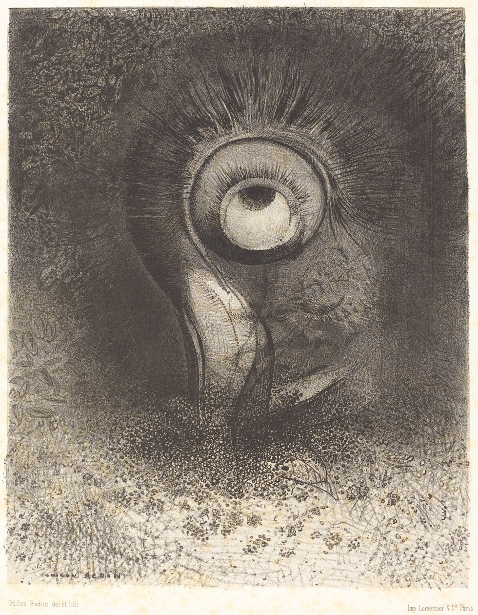 Det var kanske en första syn försökt i blomman av Odilon Redon