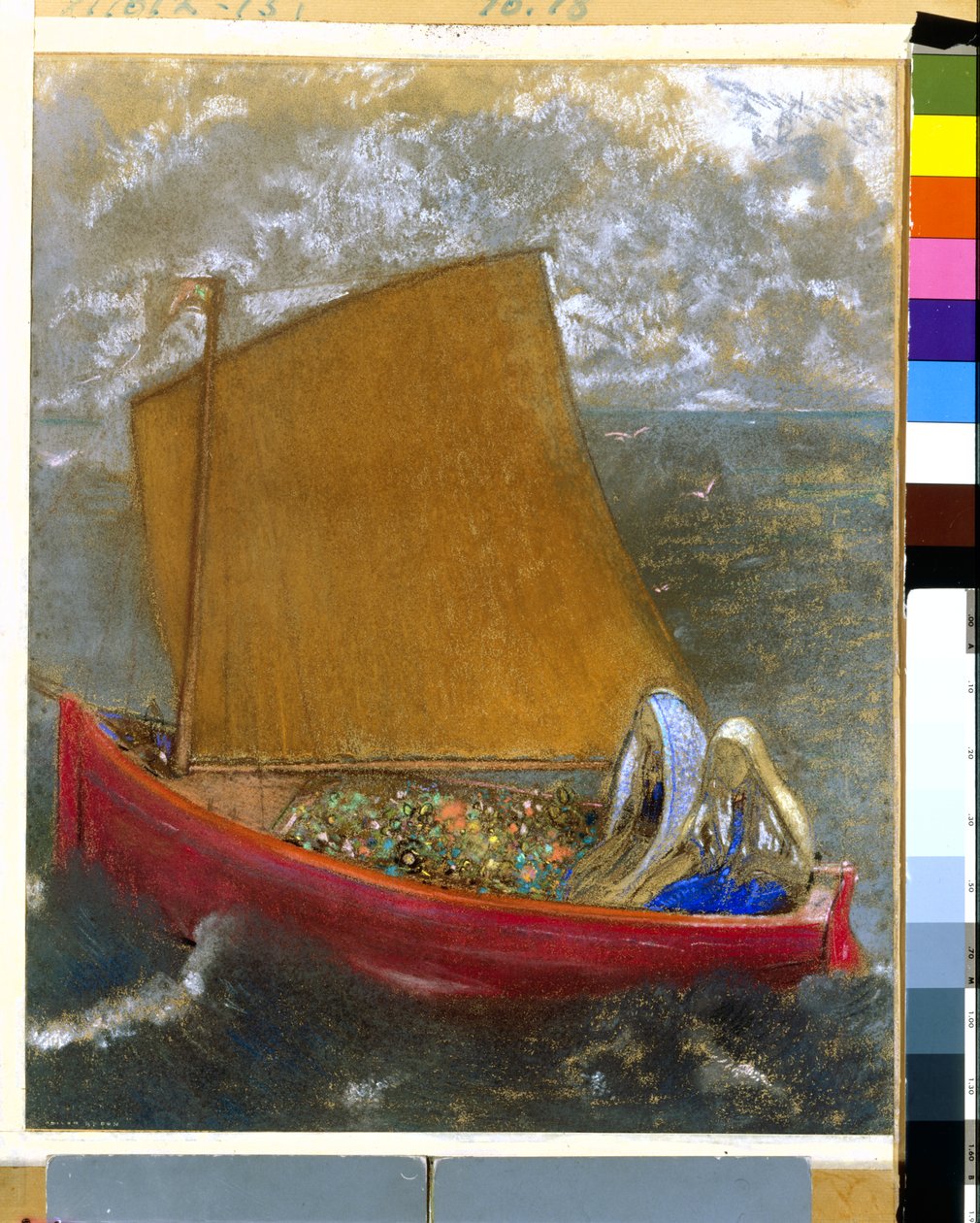 The Yellow Sail, ca 1905 (pastell på papper) av Odilon Redon