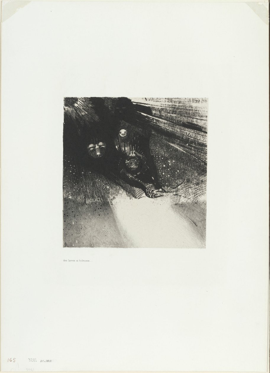 Larver So Bloodless and So Heeous, tallrik 5 av 6 av Odilon Redon