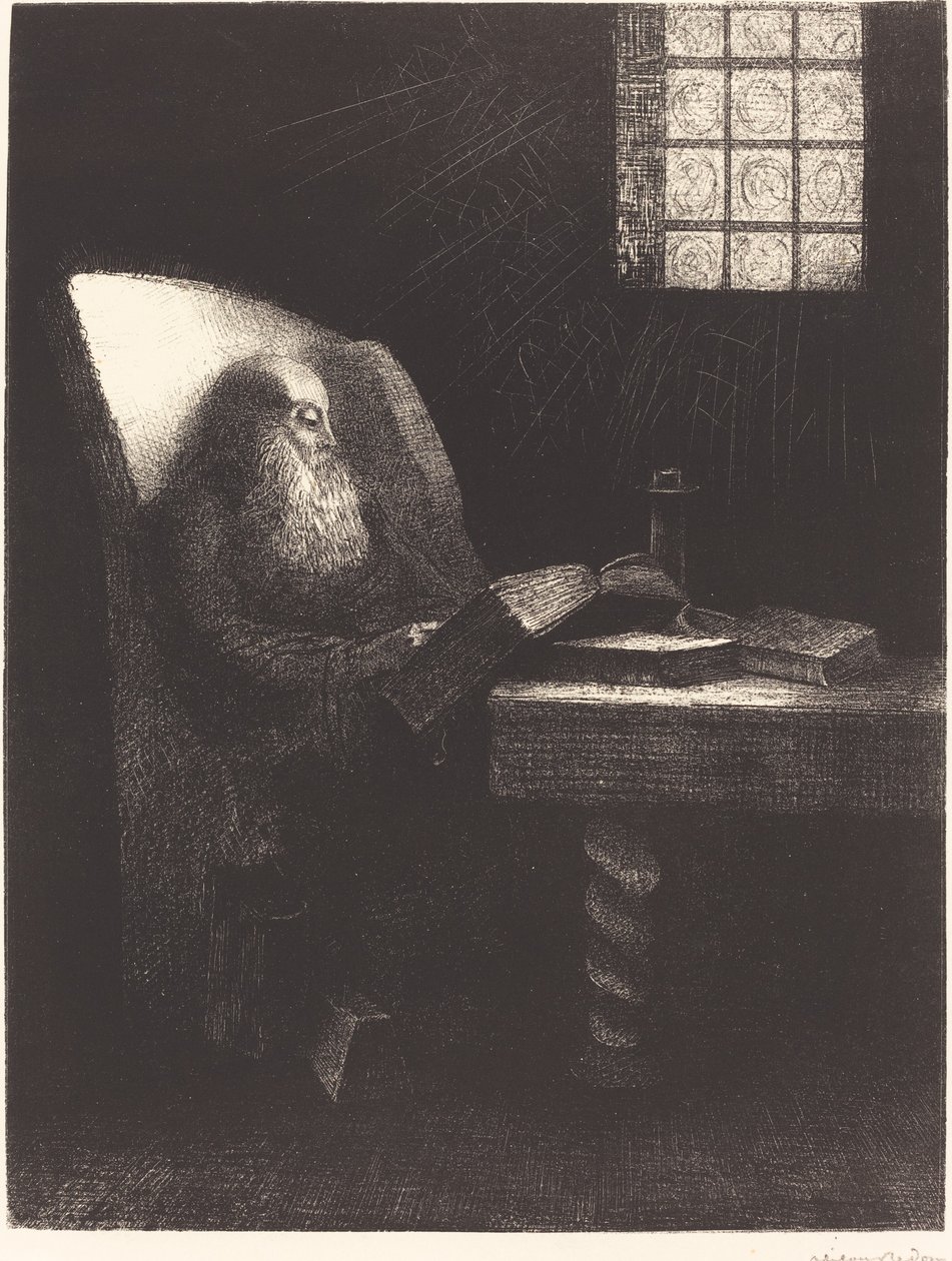 Le Liseur (Läsaren) av Odilon Redon