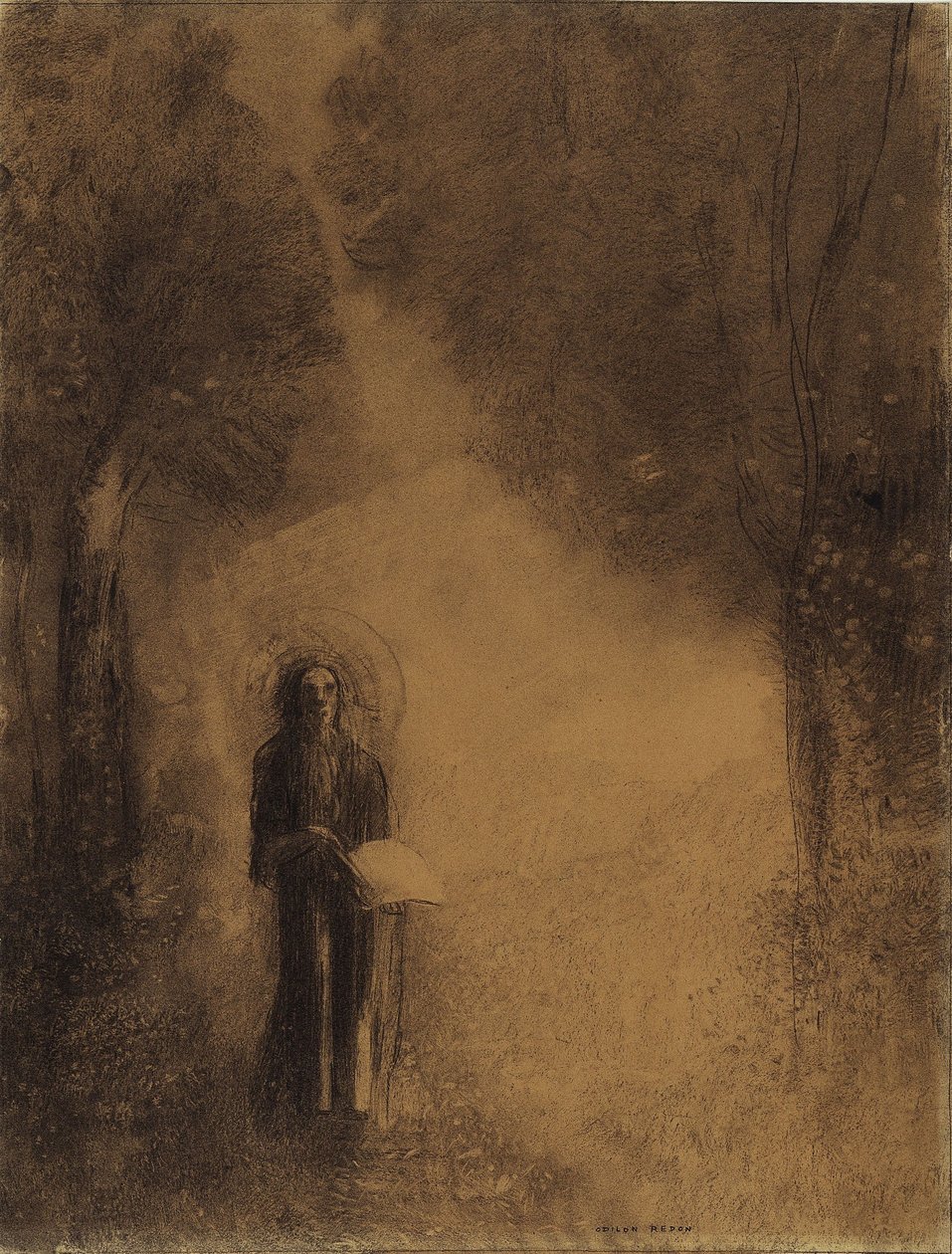 Den promenerande, studie till ”Gående Buddha” av Odilon Redon