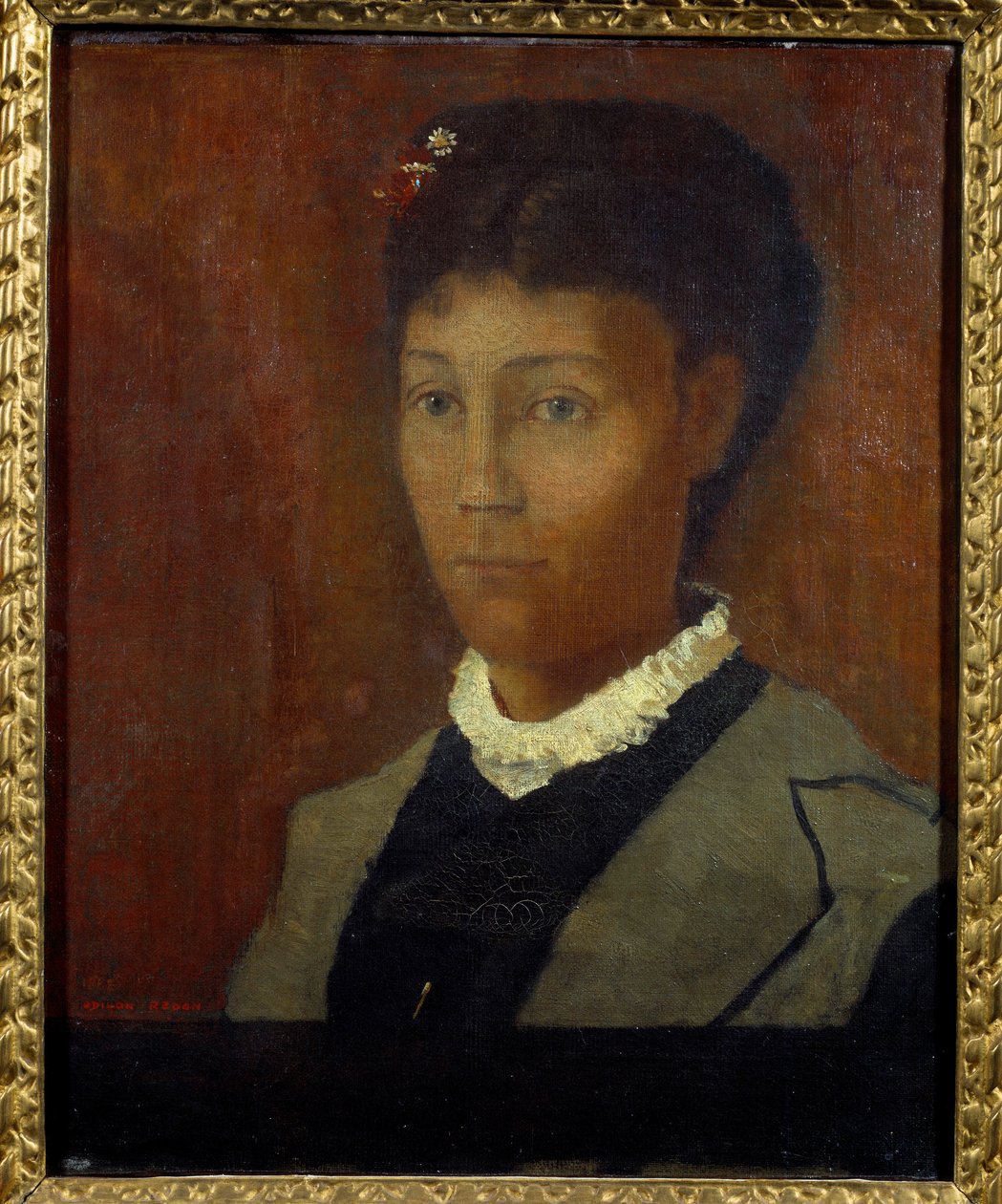 Madame Odilon Redon Porträtt av Camille Redon nee Falte (1853-1923) av Odilon Redon