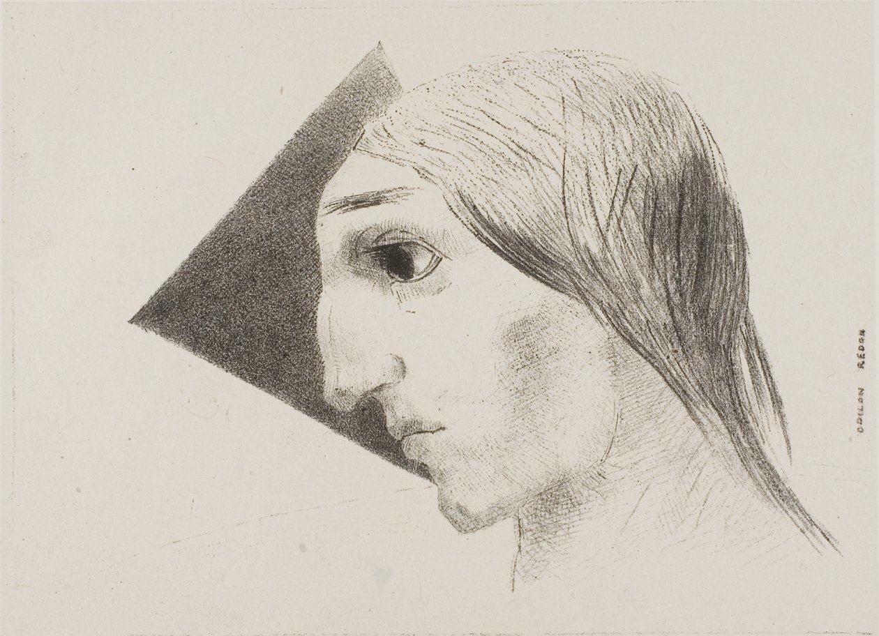 Madness, tallrik sex från To Edgar Poe av Odilon Redon