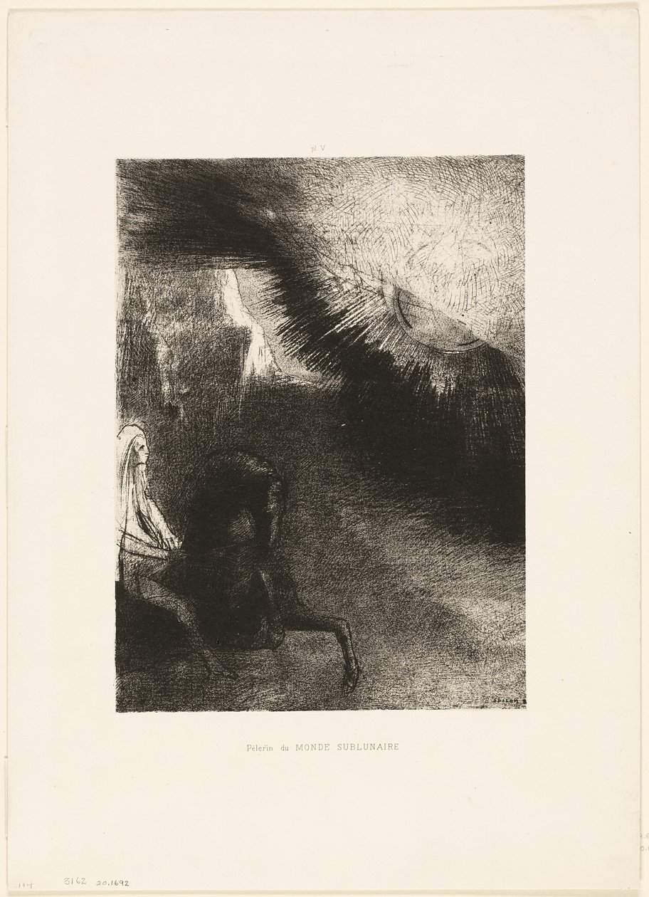 Pilgrim of the Sublunary World, skylt 5 av 6 av Odilon Redon
