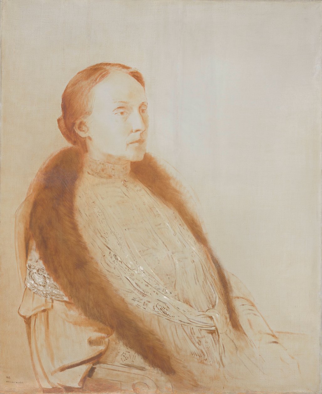 Porträtt av A.M.L. Bonger-van der Linden av Odilon Redon