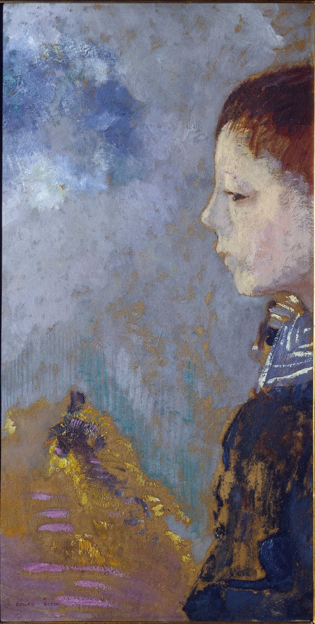 Porträtt av Ari Redon på marinpasset - 1897. Olja på duk av Odilon Redon