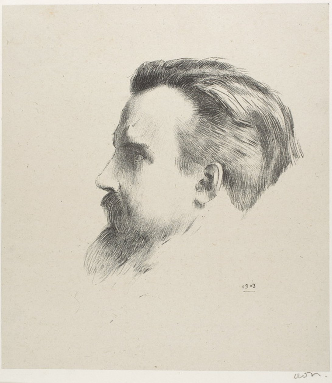 Porträtt av målaren Maurice Denis av Odilon Redon