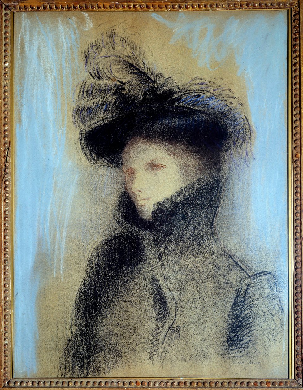 Porträtt av keramikern Marie Botkin, pastell av Odilon Redon av Odilon Redon