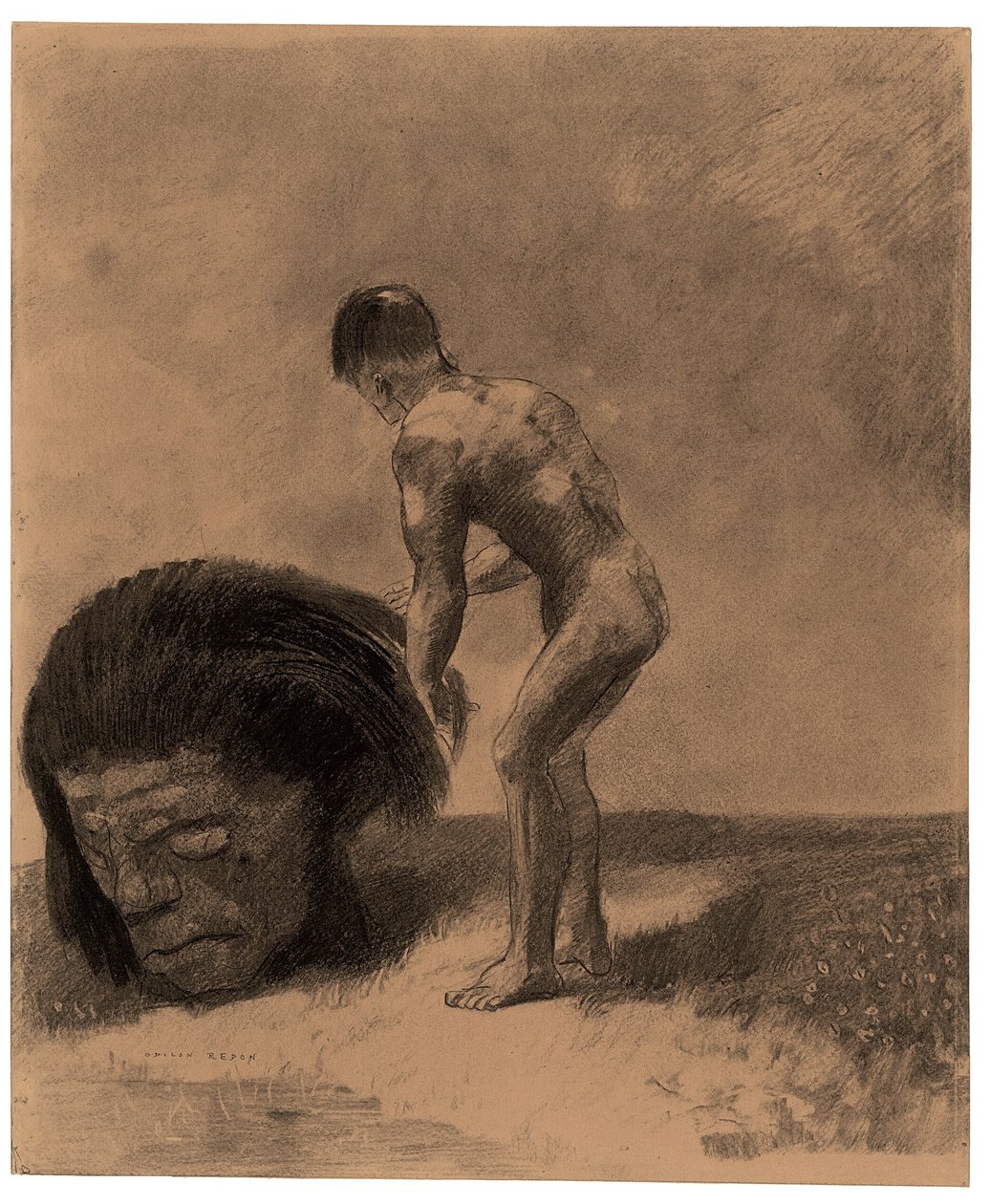 Primitiv varelse av Odilon Redon