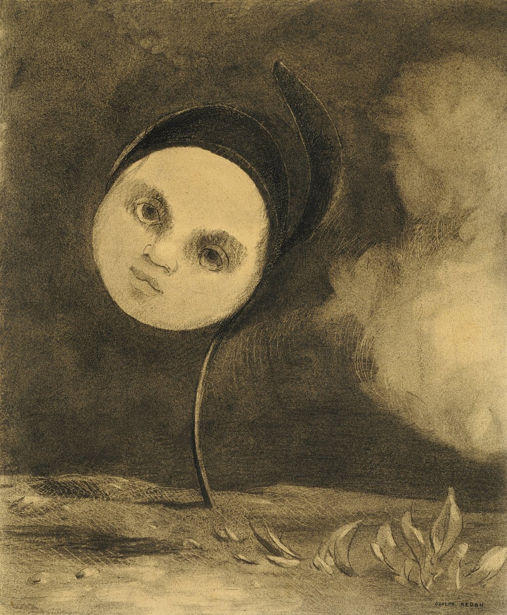Konstig blomma av Odilon Redon