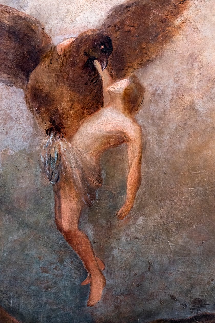 Bortförandet av Ganymedes, detalj, ca 1910 (olja på duk) av Odilon Redon
