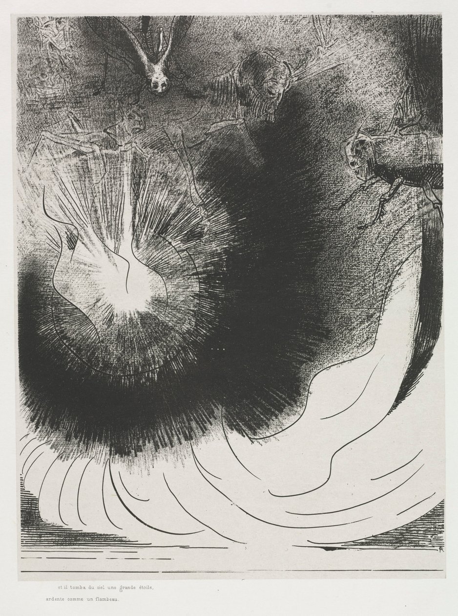 The Apocalypse of Saint John: And There Fell a Great Star from Heaven, Burning..., 1899. av Odilon Redon
