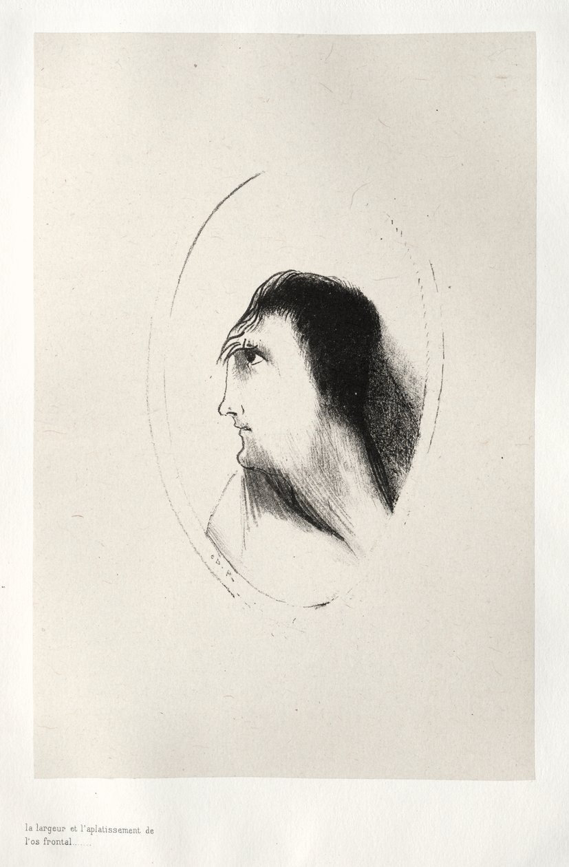 Frontalbenets bredd och planhet av Odilon Redon
