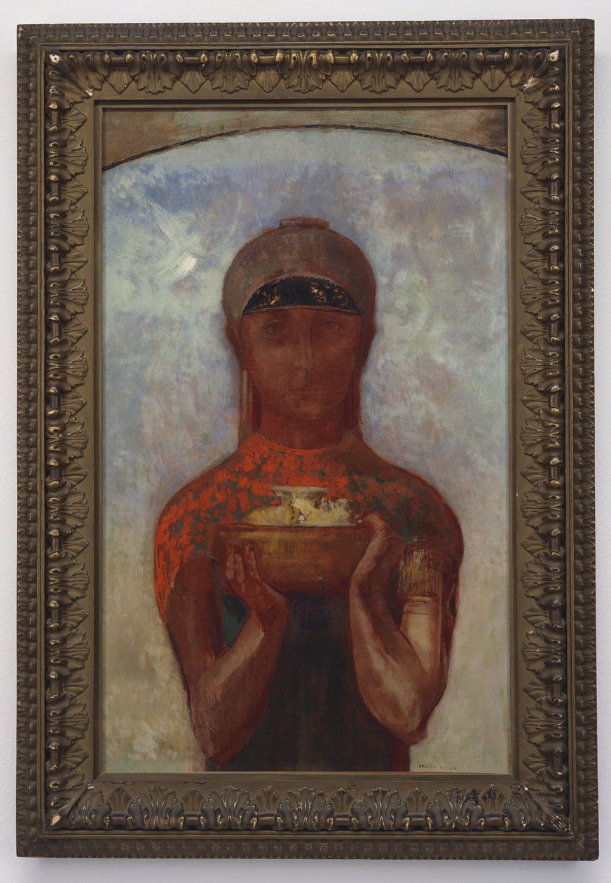 Mysteriets kopp, eller Sibyl, ca 1890 av Odilon Redon