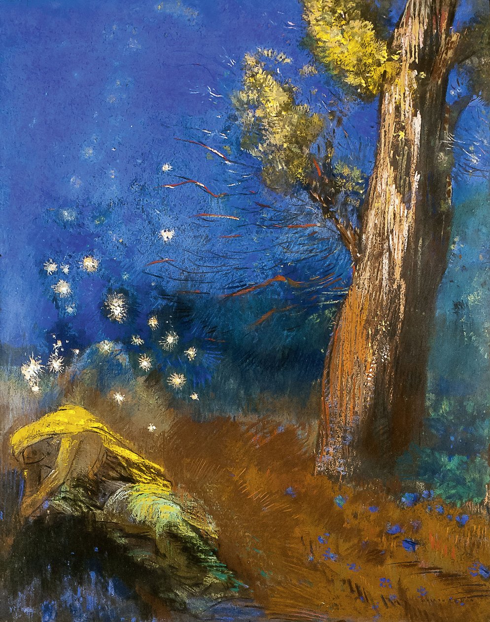Buddhas död La Mort de Bouddha av Odilon Redon