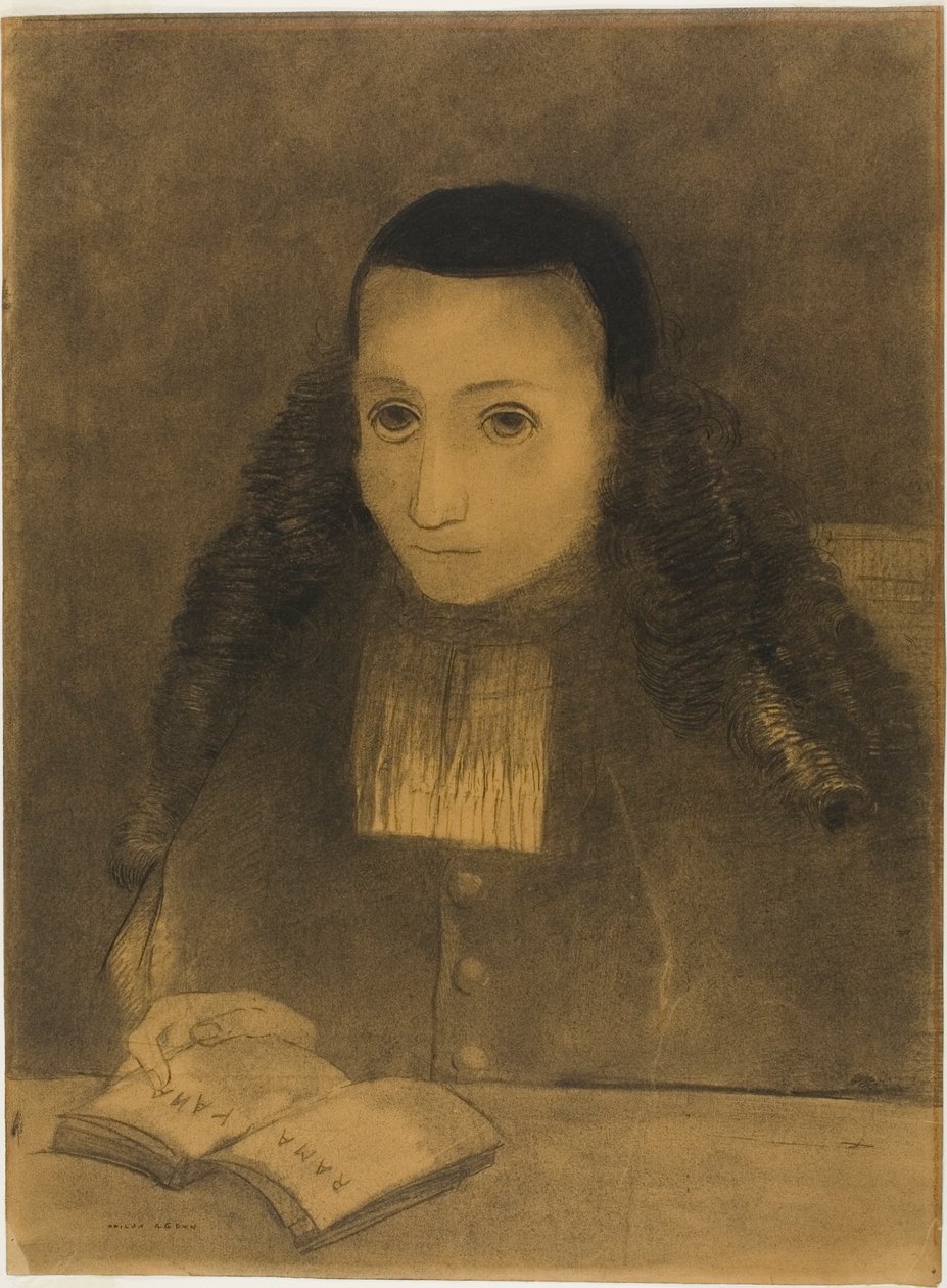 Den lille abboten läser Ramayana av Odilon Redon