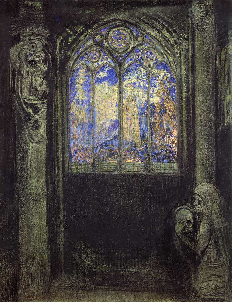Fönstret i målat glas av Odilon Redon