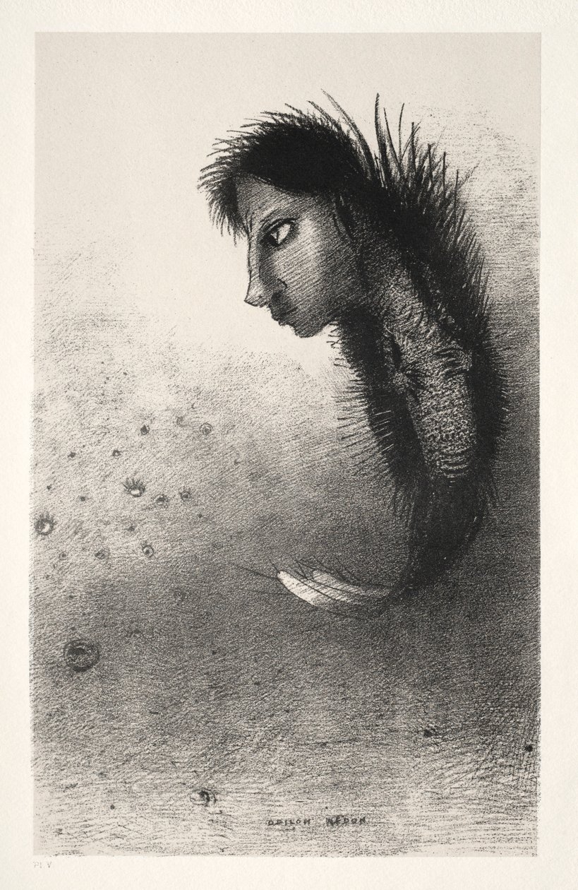 The Temptation of Saint Anthony First Series: Then There Appears a Singular Being..., 1888. av Odilon Redon