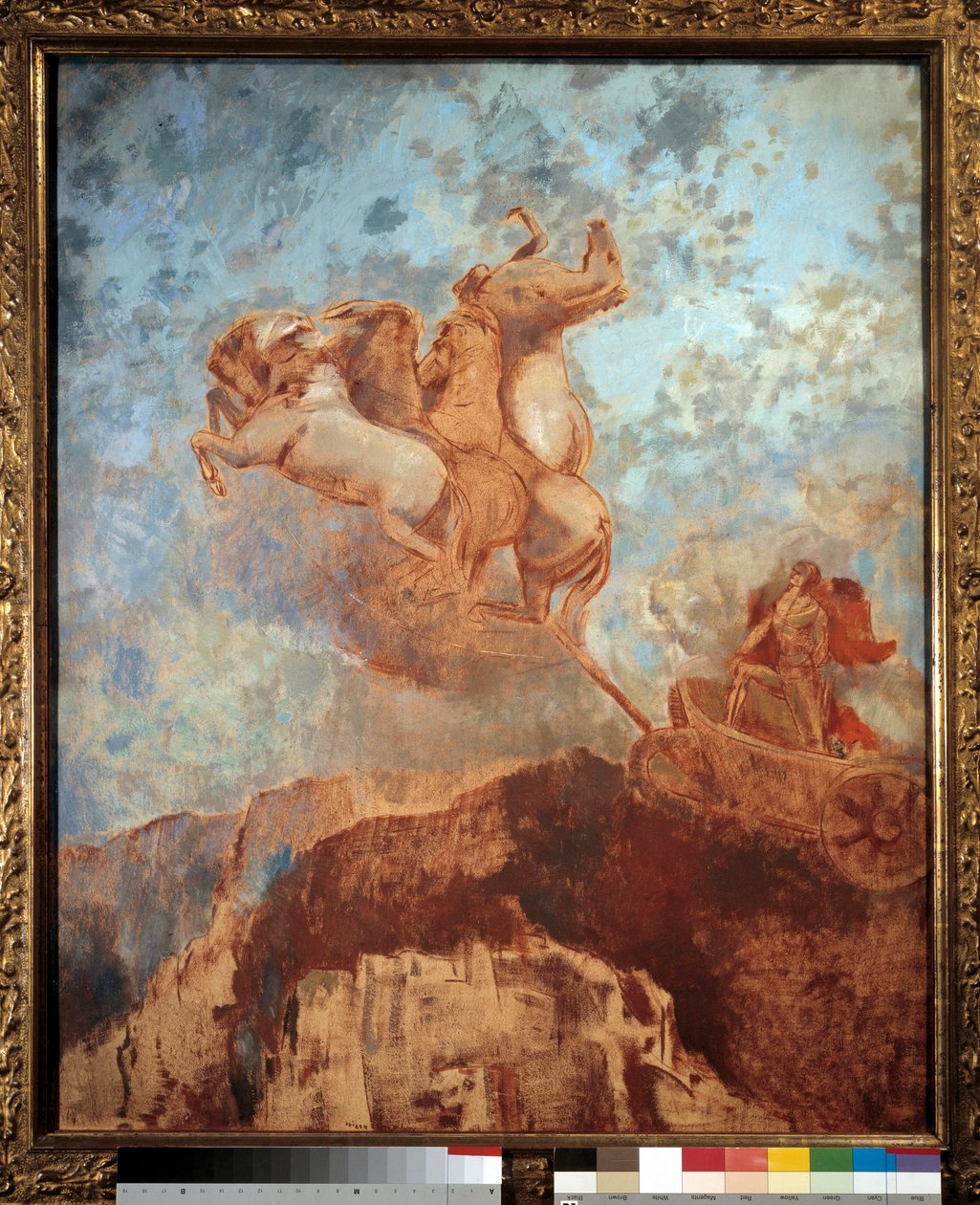 Tanken med Apollomålning av Odilon Redon (1840-1916) Bordeaux från 1800-talet, Musee des Beaux Arts av Odilon Redon