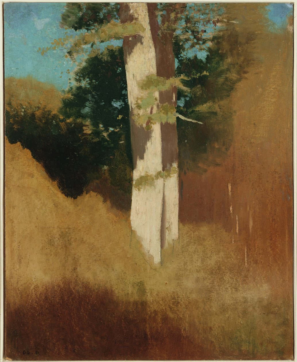 Träd med blå himmel av Odilon Redon