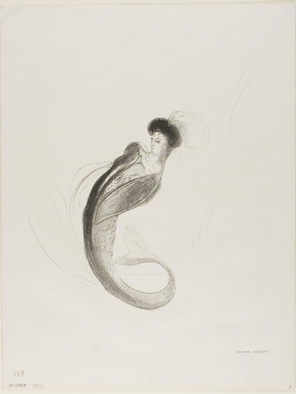 Untitled Trial Lithograph av Odilon Redon