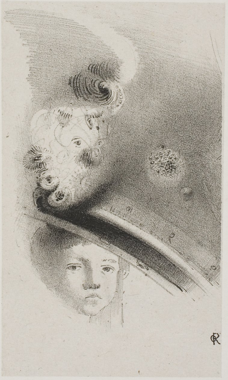 Untitled Trial Lithograph av Odilon Redon