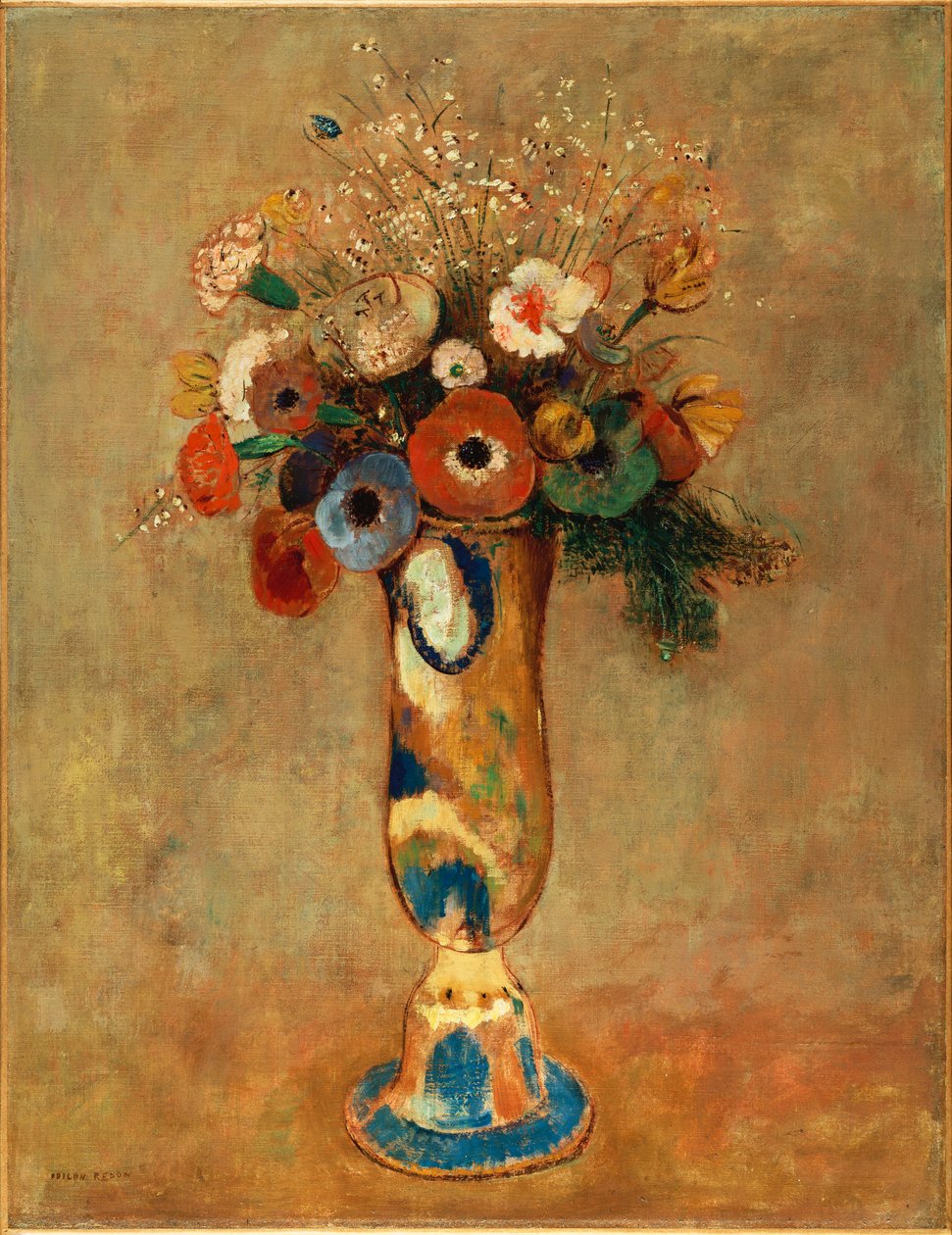 Vas med blommor, 1912 av Odilon Redon