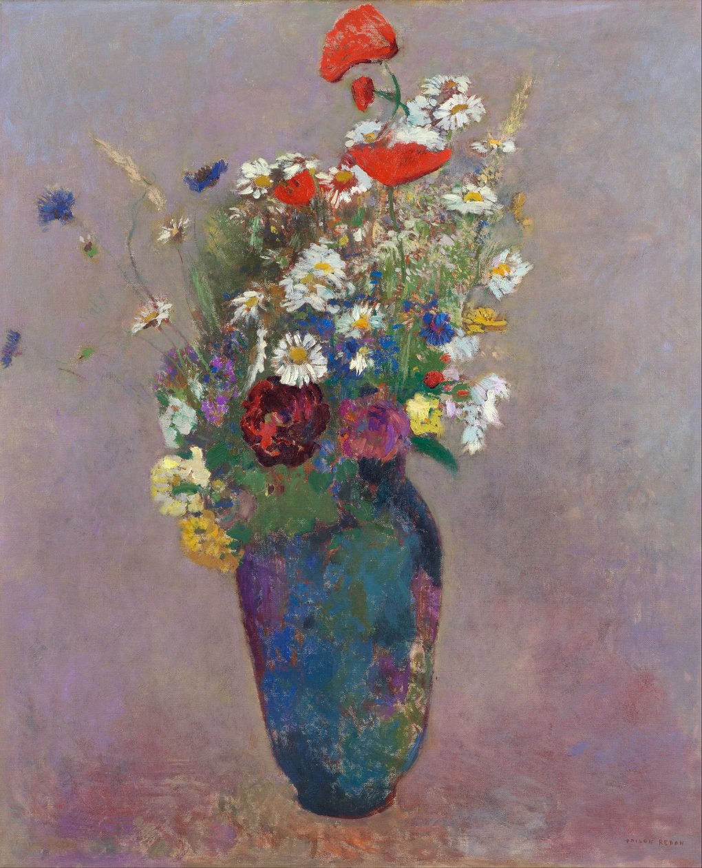 Vision: vas med blommor av Redon, Odilon (1840-1916) av Odilon Redon
