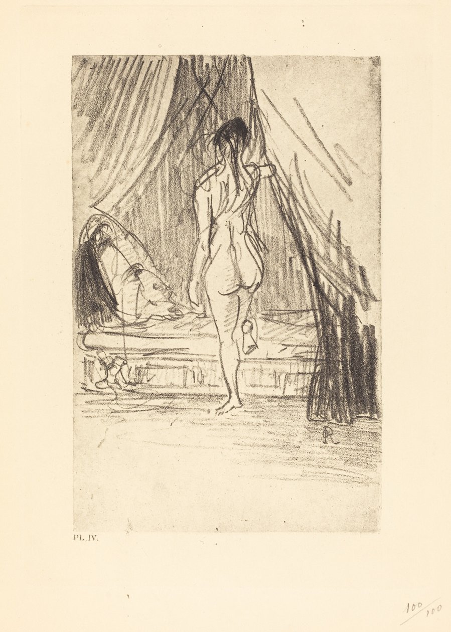 Volupte, Fantome Elastique! (Nöje, elastisk fantom!) av Odilon Redon
