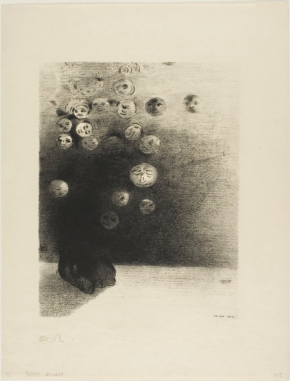 Varför skulle det inte finnas en osynlig värld..., plansch 6 från Edmond Picards Le Jure av Odilon Redon