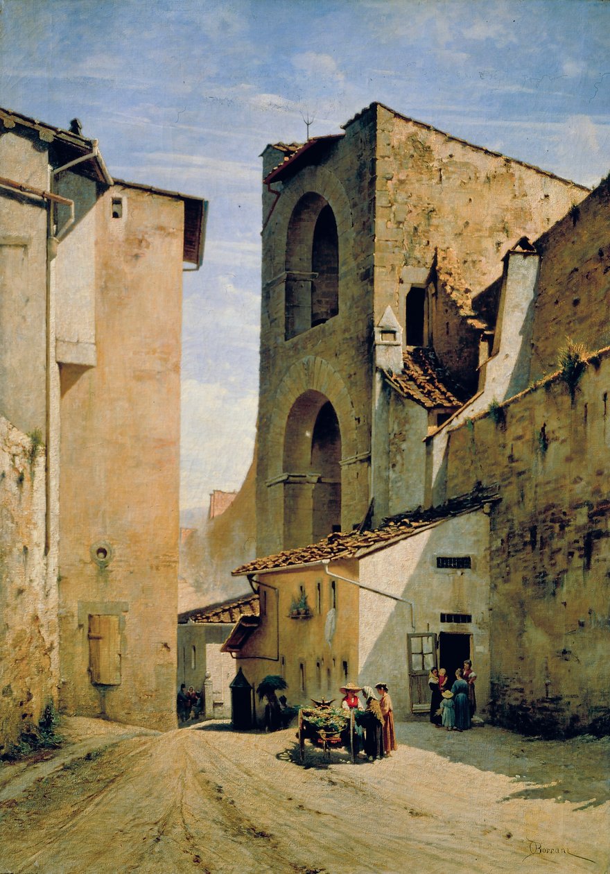 Antika Porta a Pinti, ca 1880 (olja på duk) av Odoardo Borrani