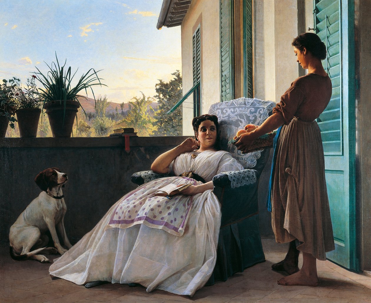 First Fruits (olja på duk) av Odoardo Borrani