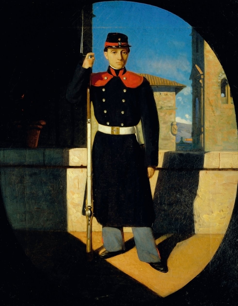 Soldater ur det toskanska nationalgardet, ca 1860-61 (olja på duk) av Odoardo Borrani
