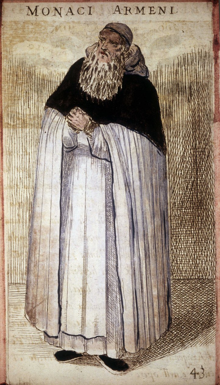 Armenisk munk. Trägravyr. 1500-talet. av Odoardo Fialetti