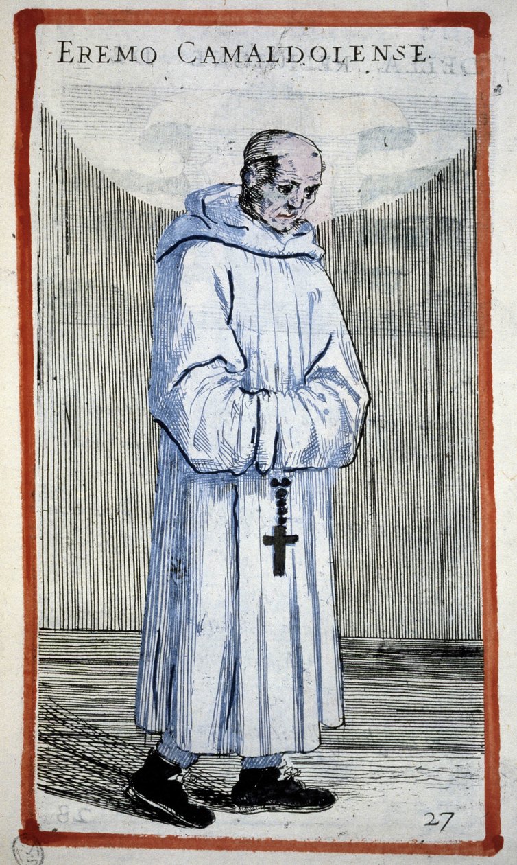 Eremit camaldulus. Gravyr i O. Fialetti. 1500-talet. av Odoardo Fialetti