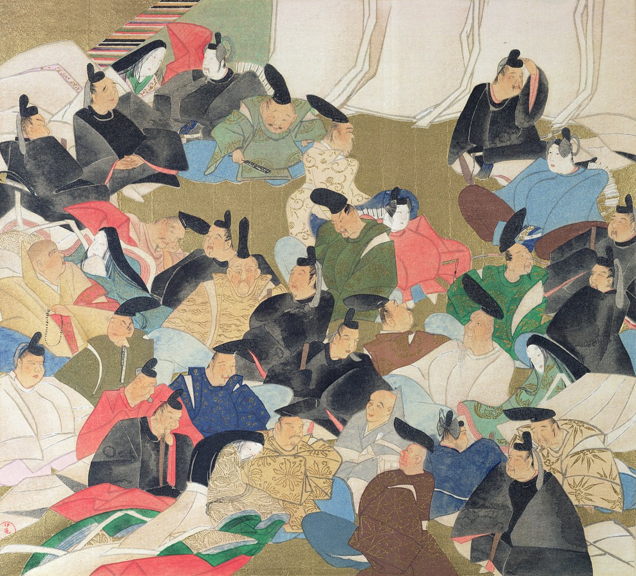 Trettiosex poeter, illustration från tidningen Kokka, 1904-5 av Ogata Korin