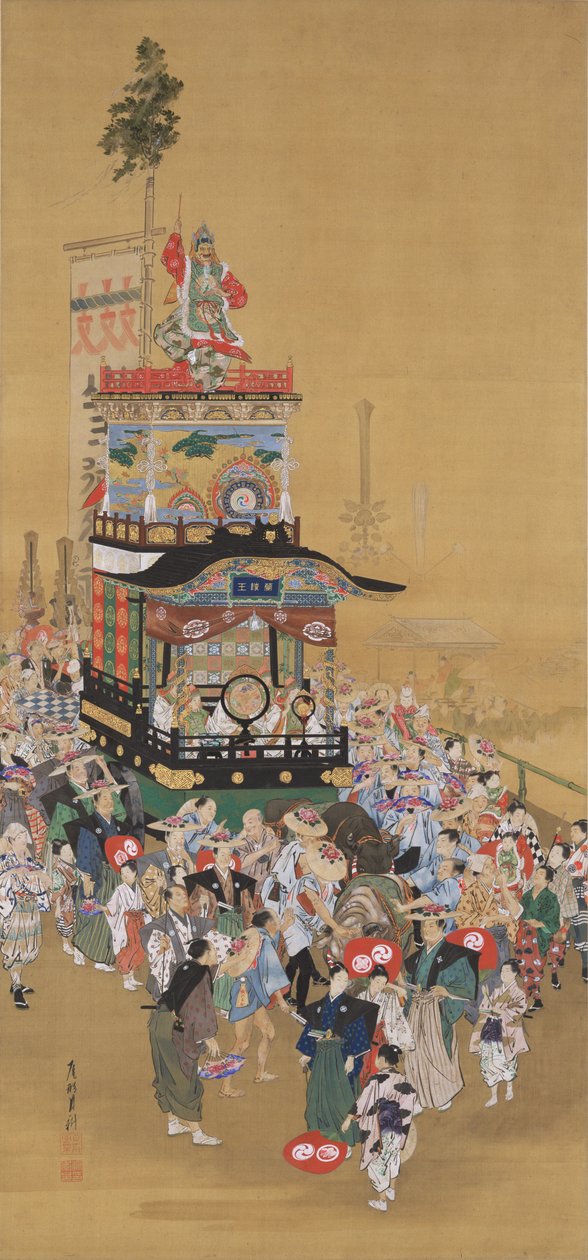 Das Sannō-Festival in Edo av Ogata Gekko
