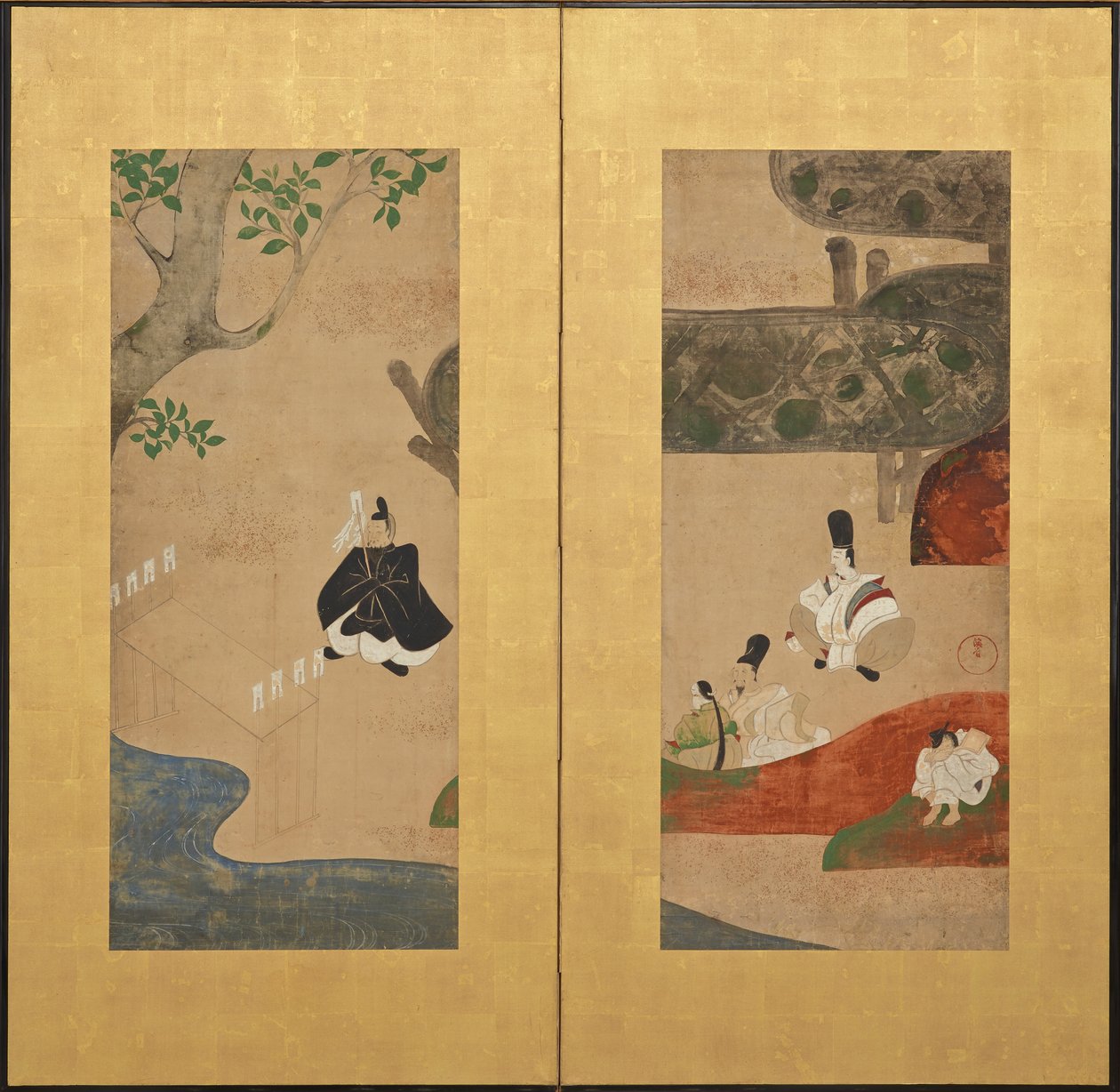 En Shinto-ceremoni, Edo-perioden, sent 1600-tidigt 1700-tal. av Ogata Kenzan