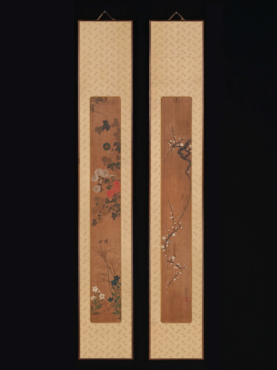 Blumen des Frühlings und Herbstes av Ogata Korin