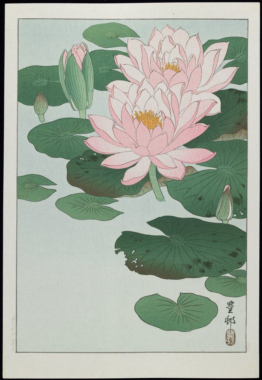 Näckros, 1930-tal av Ohara Koson