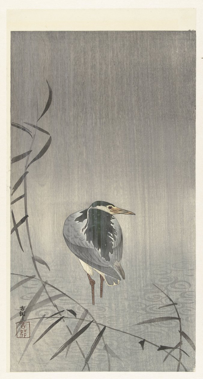 Kväll i regn av Ohara Koson
