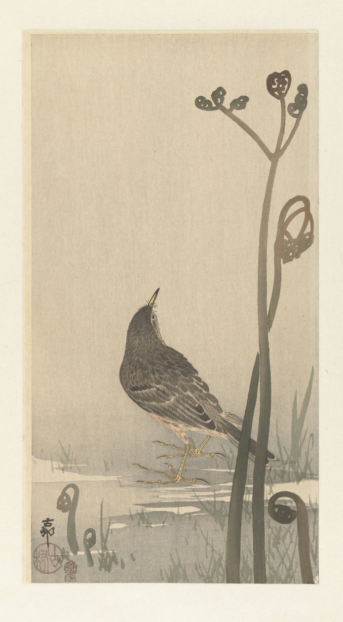 Beeper vid vattnet av Ohara Koson