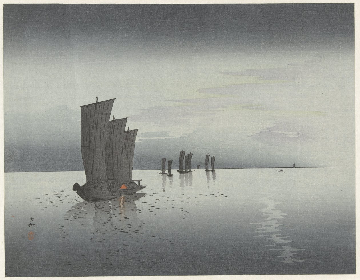 fiskebåtar av Ohara Koson