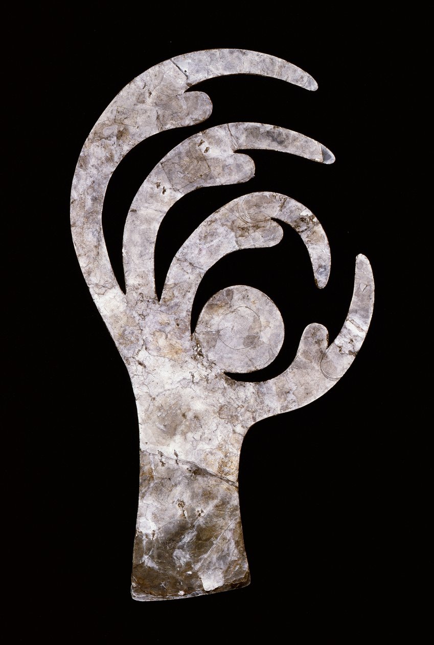 Fågelkloutskärning, 200 BC-400 AD (glimmer) av Ohio Hopewell culture